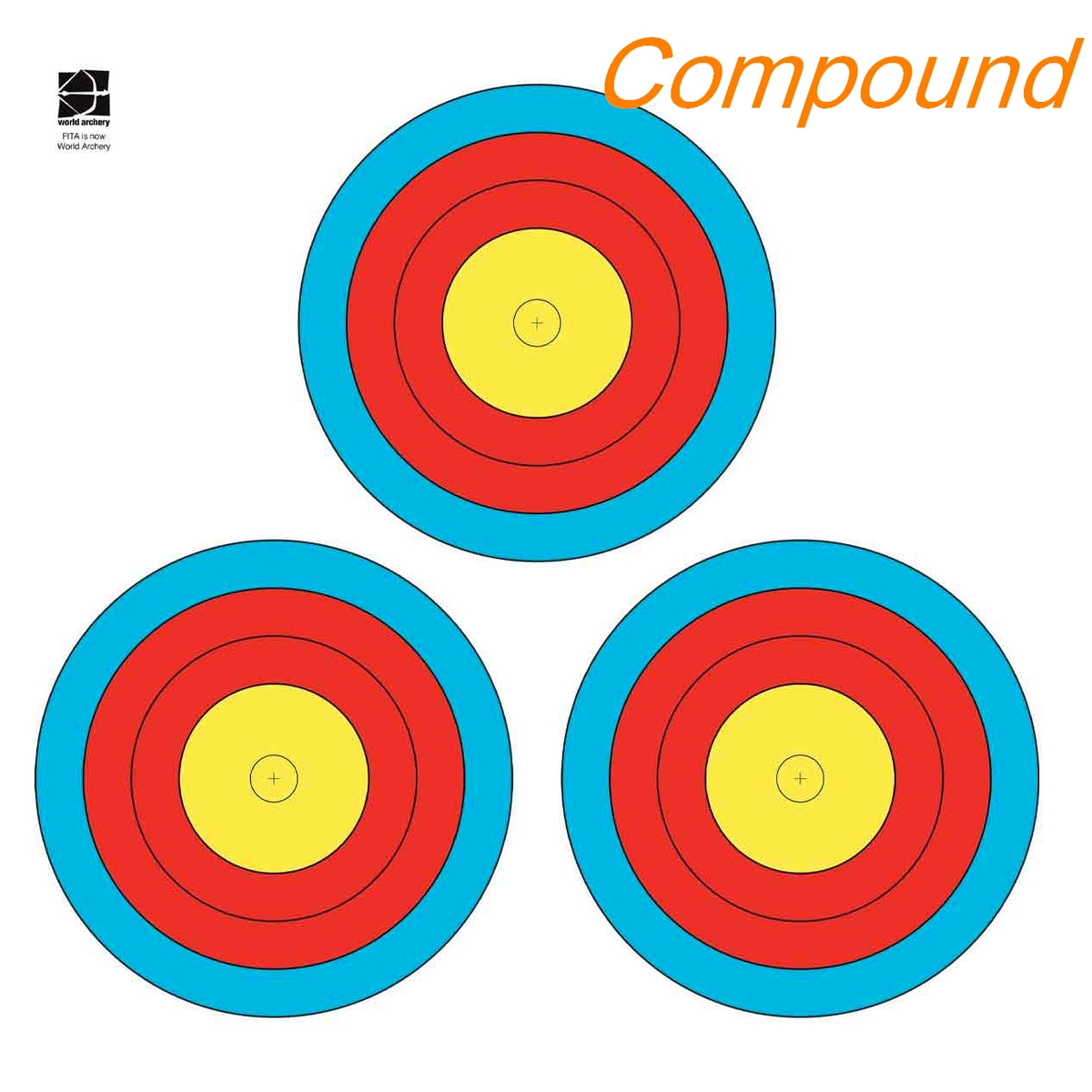 Target Face 40cm 3Spots Polyester هدف