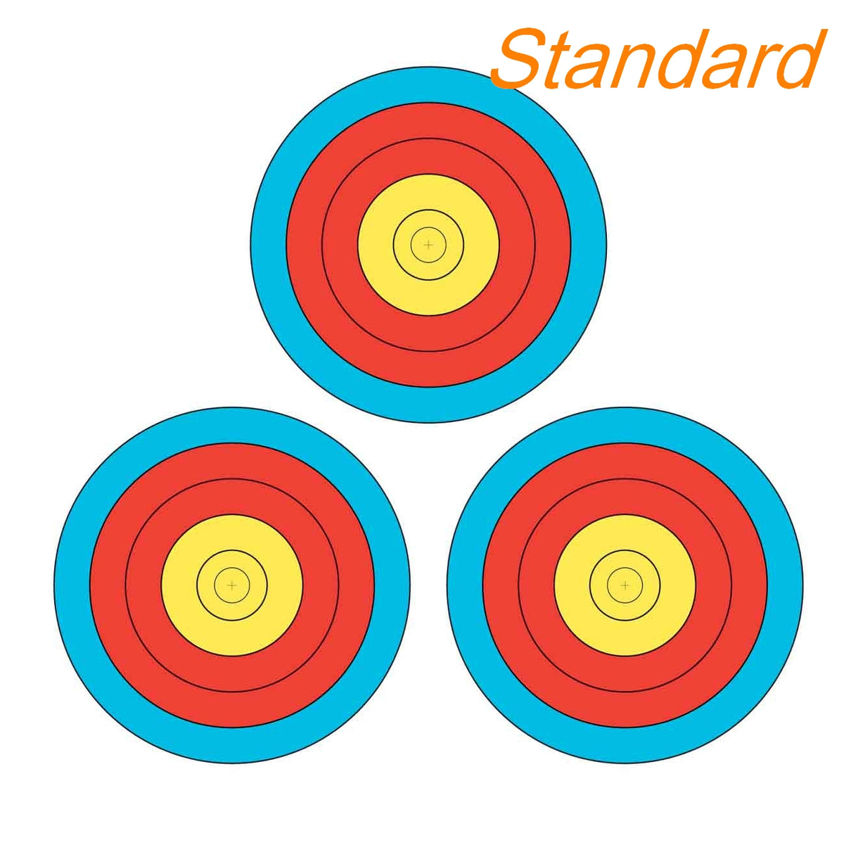 Target Face 40cm 3Spots Polyester هدف