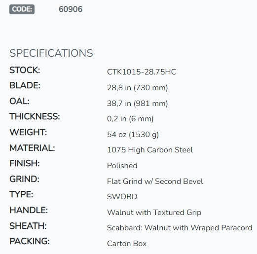 Condor 60906 KONDORU KATANA سيف