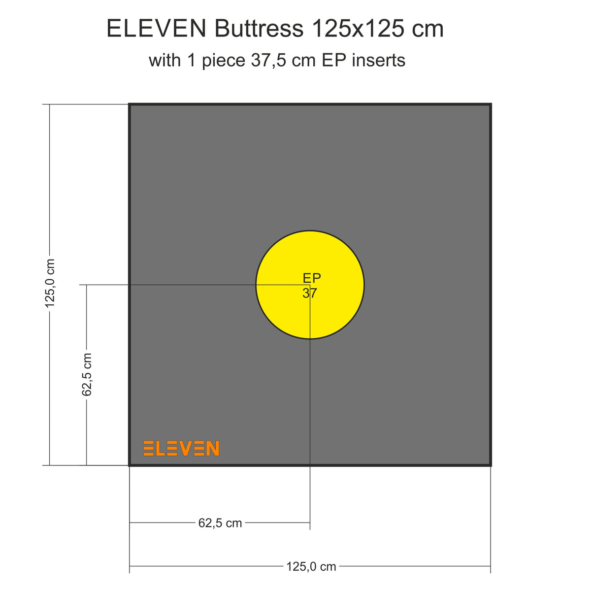 Eleven Target 125cm / 37.5 EP Center هدف اسفنجي