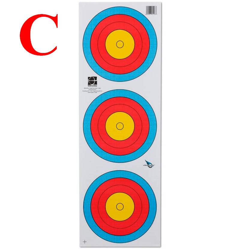 Target Face 3Spots Vertical هدف ورقي ثلاثي رأسي