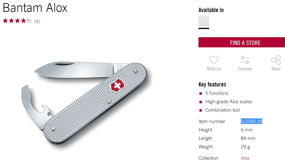 Victorinox 0.2300.26 Bantam