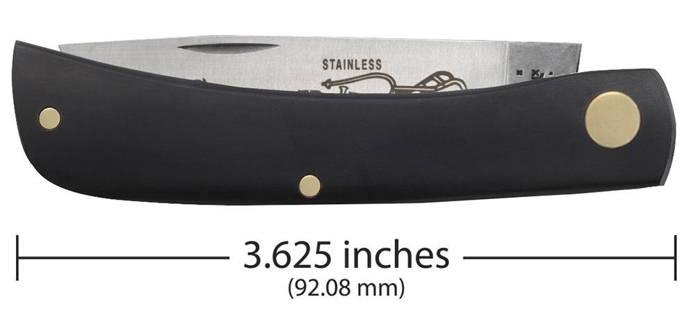 CASE 00095 Jet-Black Synthetic Sod Buster Jr