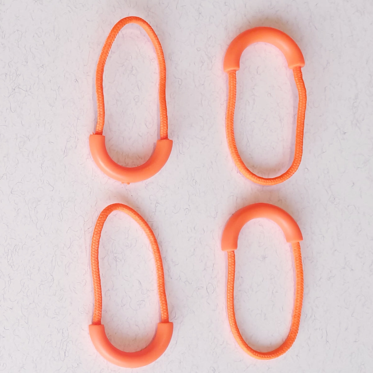 Zipper Pulls Large 4pcs Orange