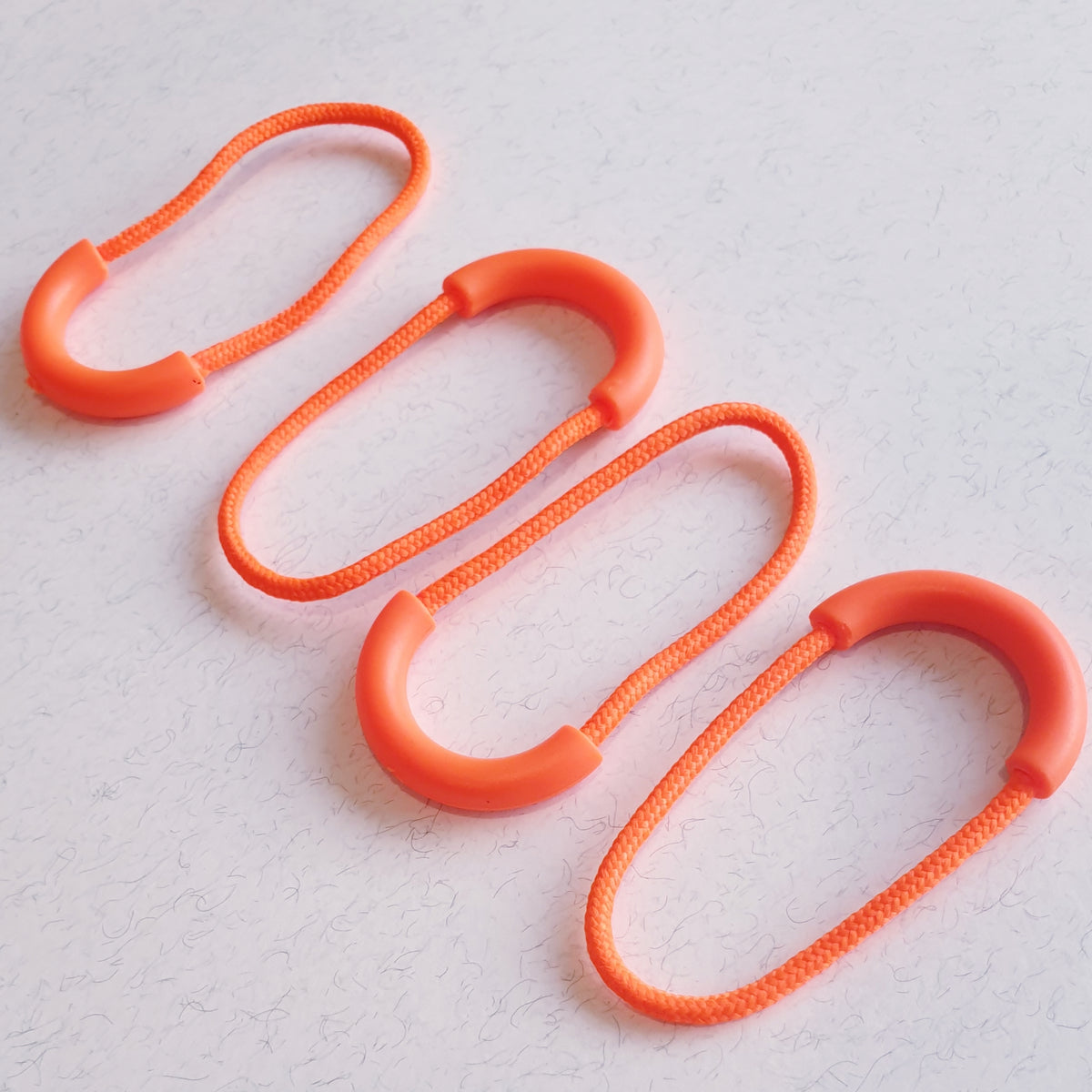 Zipper Pulls Large 4pcs Orange