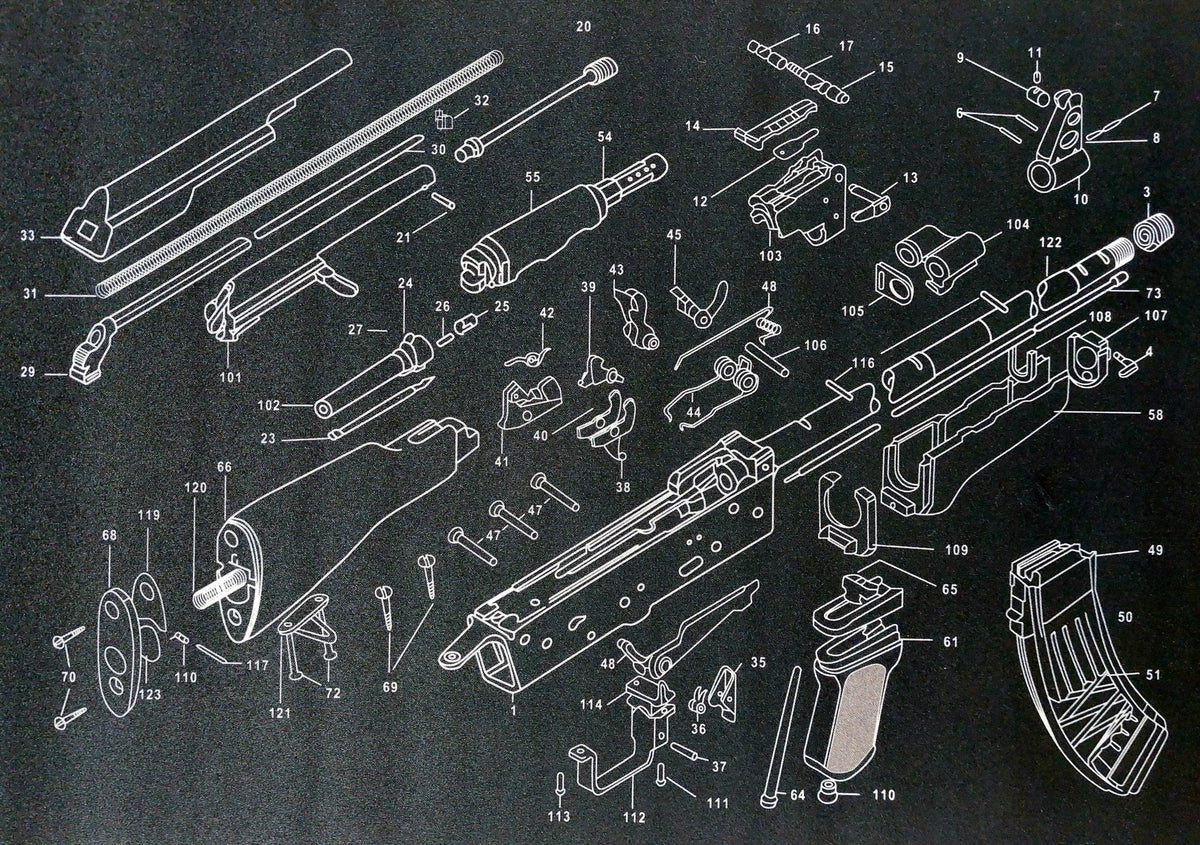 Gun Cleaning Mat / Mouse Pad AK47