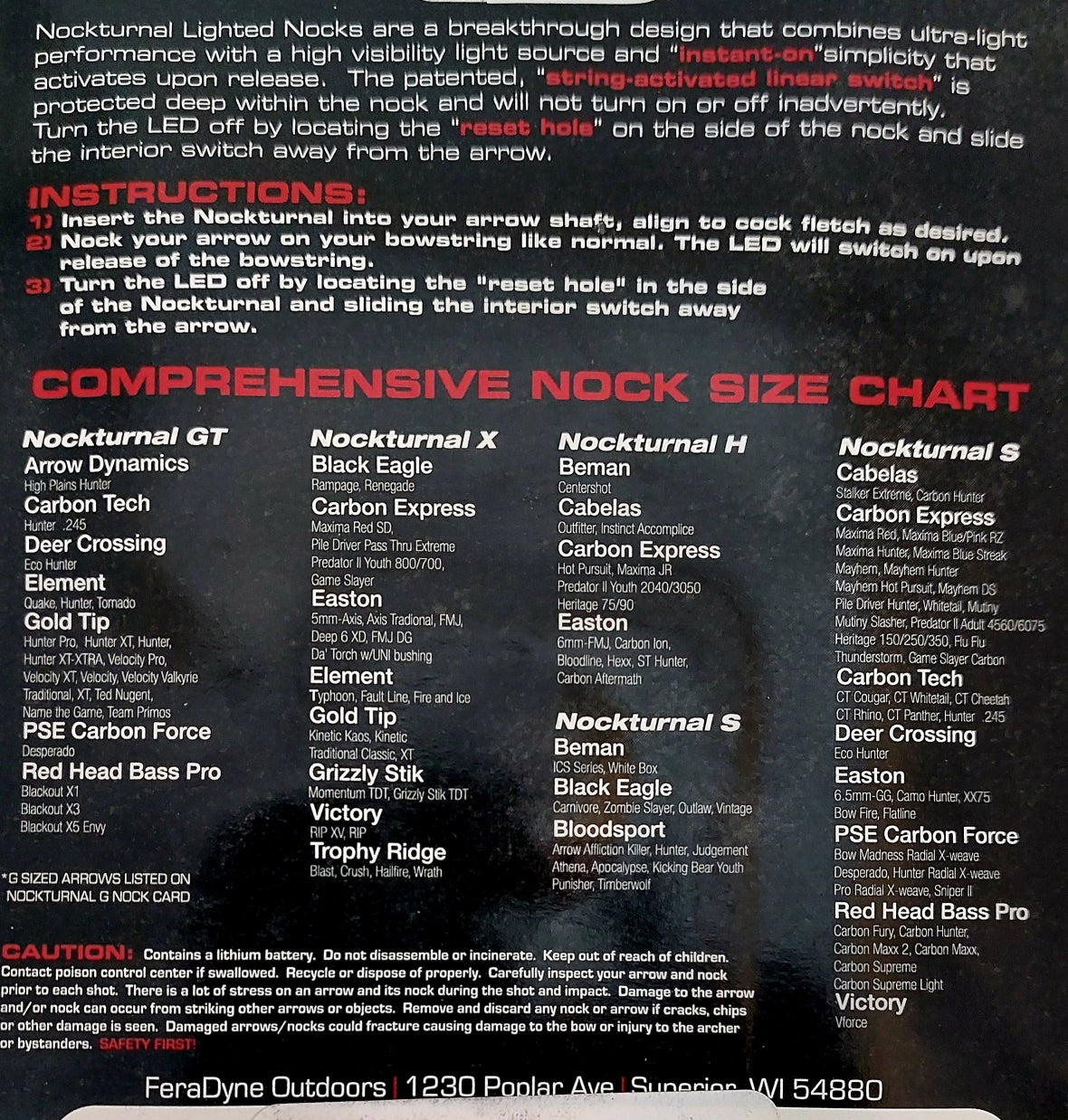 NOCKTURNAL S-Nock قاعدة سهم