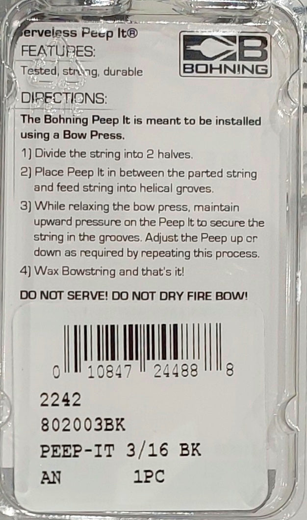 BOHNING Peep Serve-Less