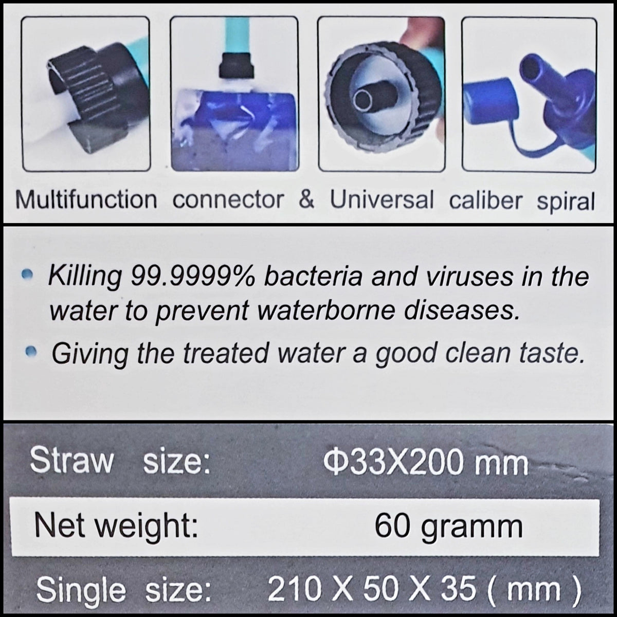 Water Filter Pen / Straw B3S 2000L