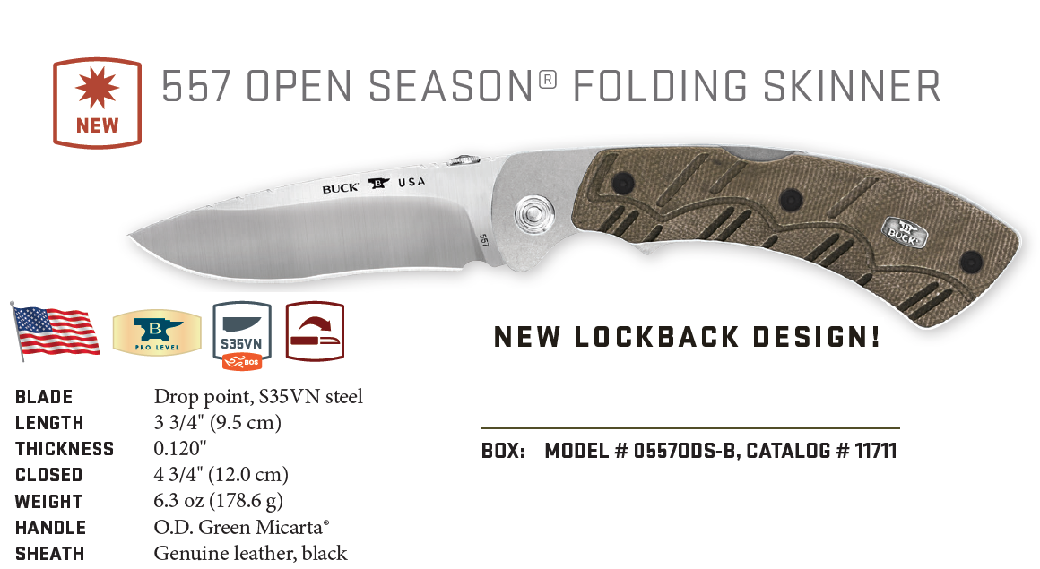 BUCK 557 folding knife S35VN