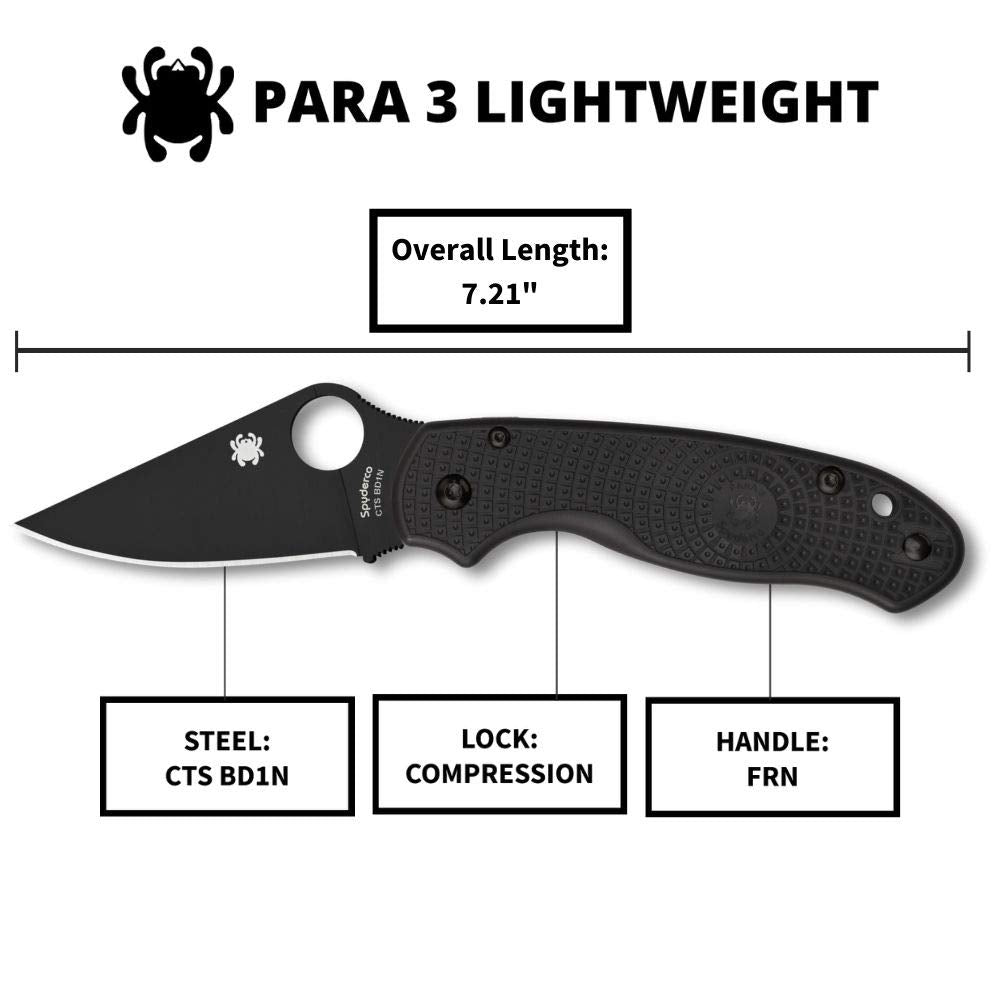 Spyderco Para 3 Lightweight BLACK