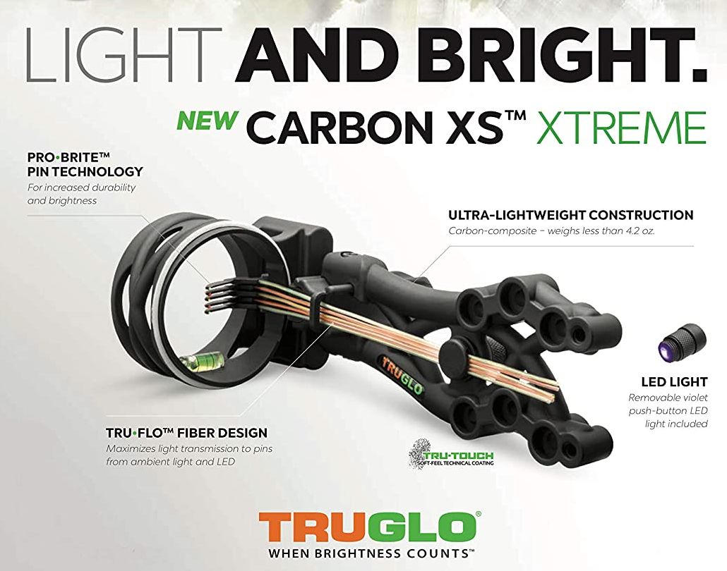 TRUGLO Carbon XTREME Hunting Sight BLACK