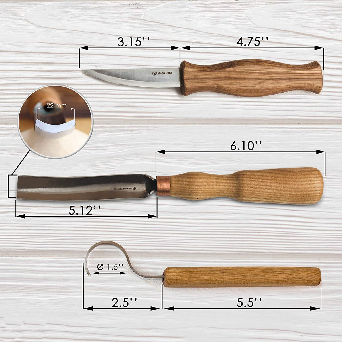 Beaver Craft S14 Wood Carving Set