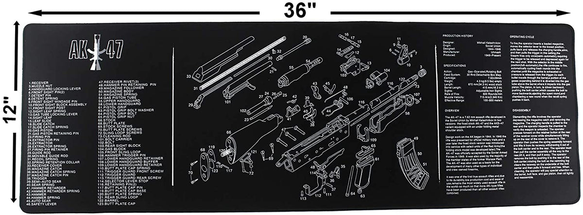 Gun Cleaning Mat / Mouse Pad AK47