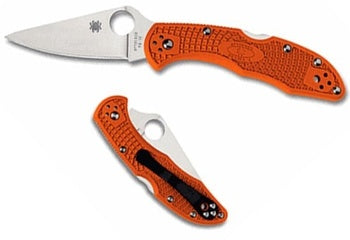 Spyderco Delica 4 Orange knife
