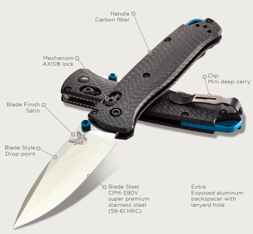 BENCHMADE 535-3 Bugout S90V