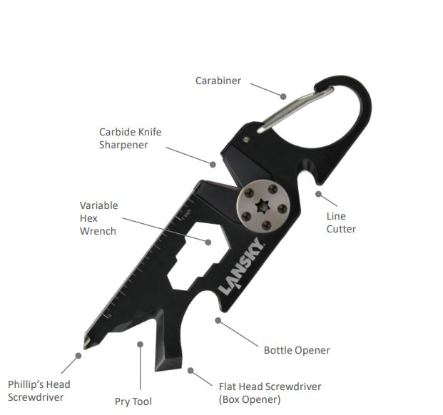 Lansky Roadie 8 in 1 Keychain Knife Sharpener