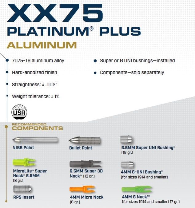 Easton Arrows Platinum Plus أسهم