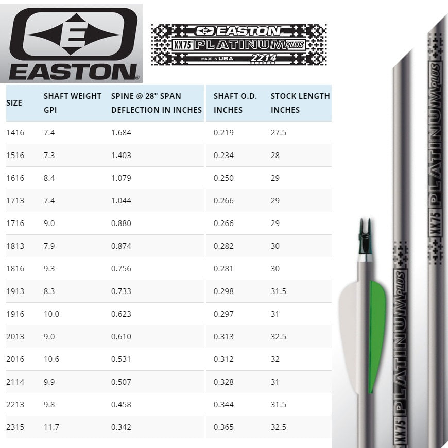 Easton Arrows Platinum Plus أسهم