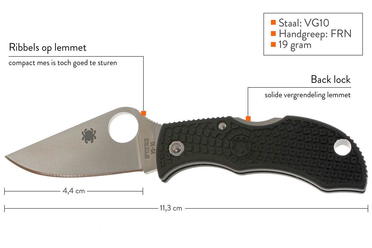 Spyderco ManBug Black knife