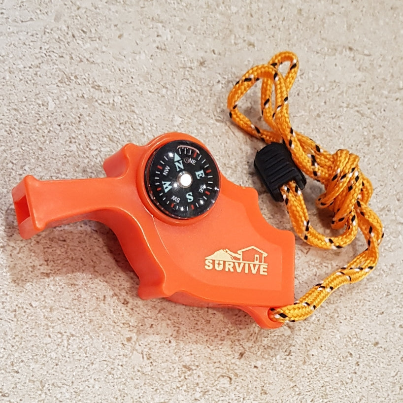 Whistle rescue with compass