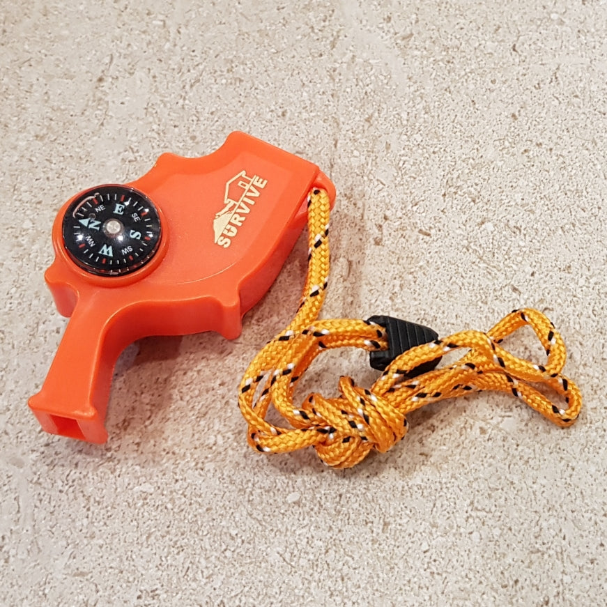 Whistle rescue with compass