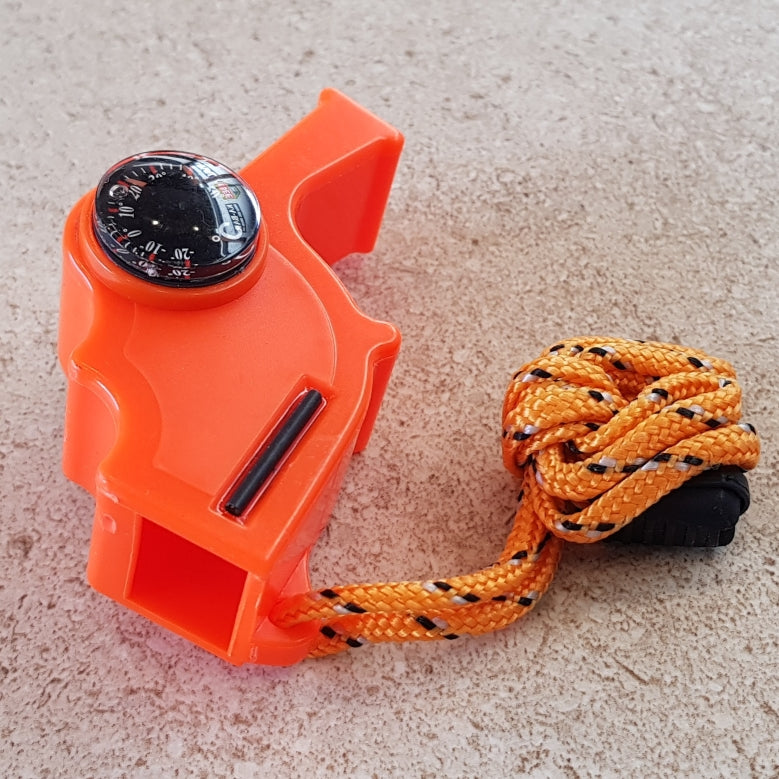 Whistle rescue with compass