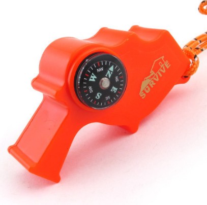 Whistle rescue with compass